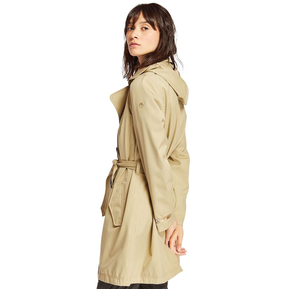 Timberland Womens Coats Classic Waterproof Trench - Khaki - India WE3219670